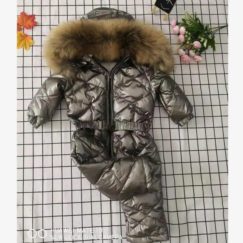 picture 1 Детский пуховик зимняя новая зимняя одежда с капюшоном теплая верхняя одежда с натуральным меховым воротником, Детская пуховая куртка, пальто, Y1937 - Цвет: picture 1