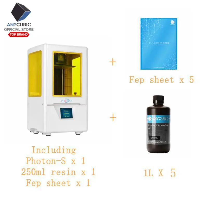 ANYCUBIC 3d принтер фотон-с новейший lcd 405nm УФ Смола 2,8 дюймов цветной TFT экран ЖК-экран Быстрый срез 3d принтер DIY комплект