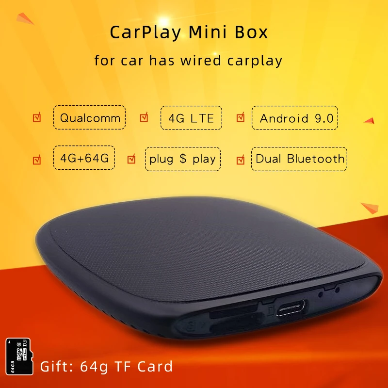 

Apple CarPlay Wireless UX999 Mini Ai Box Android Auto Dongle Adapter TV in The Car for Benz Volvo Volkswagen Netflix Youtube