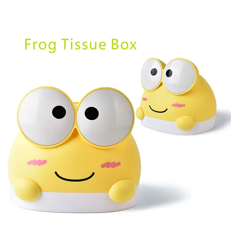 Пластиковый милый маленький зеленый желтый розовый Лягушка Коробка для