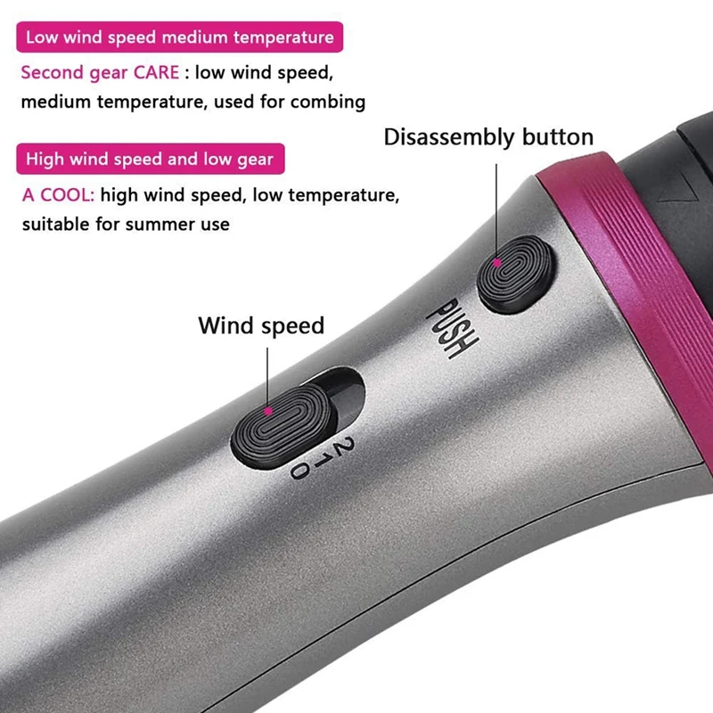 Многофункциональный фен для волос 5 в 1 Расческа с горячим воздухом вращающаяся