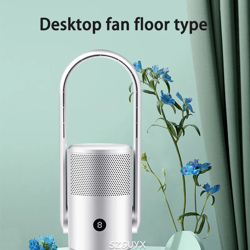 

Электрический беслопастной вентилятор, башенный вентилятор с дистанционным управлением и таймером, Домашний Настольный вентилятор, бесшу...