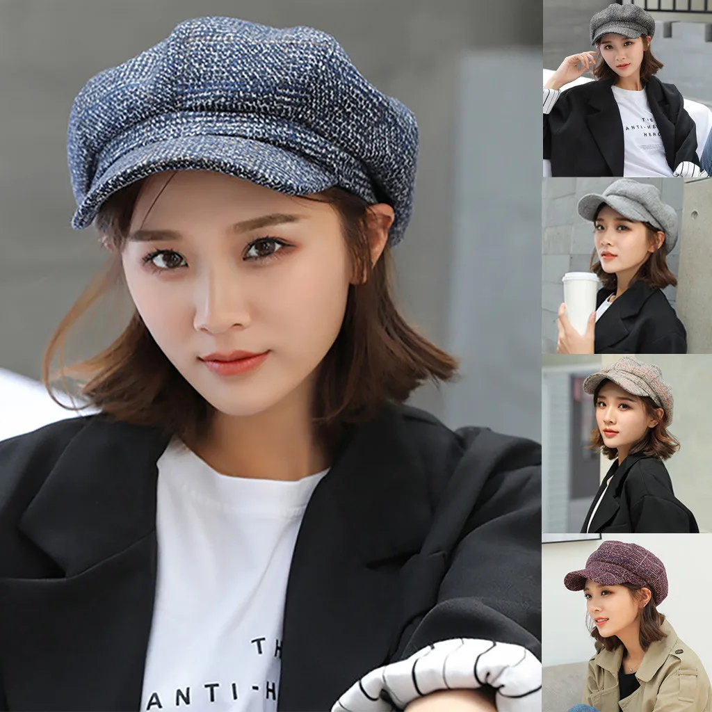 Шапки 2020 весна зима новая дамская шапка осень и теплая Мода шерсть берет
