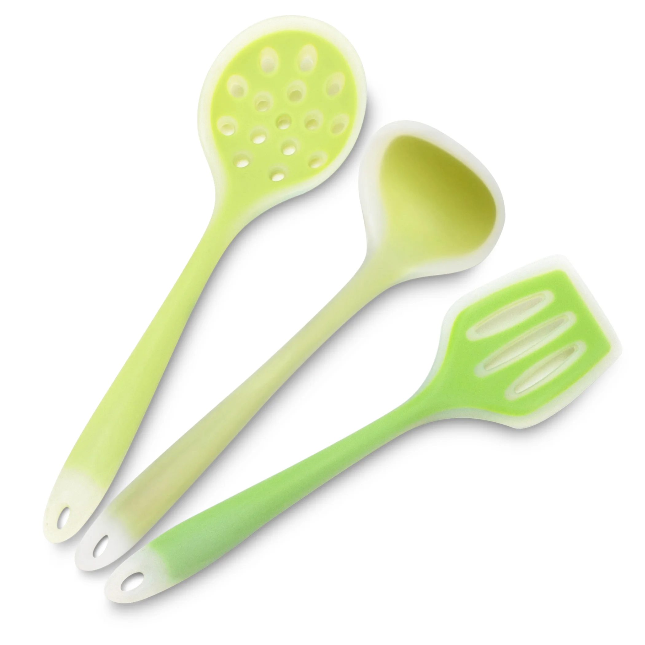 Набор силиконовых кухонных принадлежностей 3 в 1 термостойкие шпатели ложка для