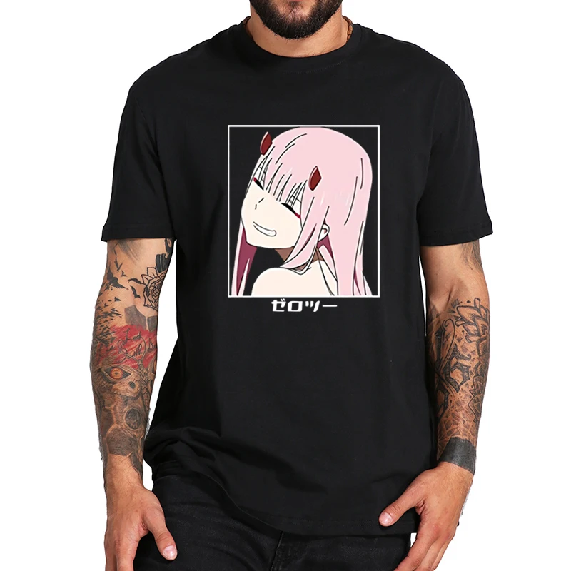 Футболка Zero Two с аниме Дарли Фра японская рубашка для фанатов манги милые дышащие