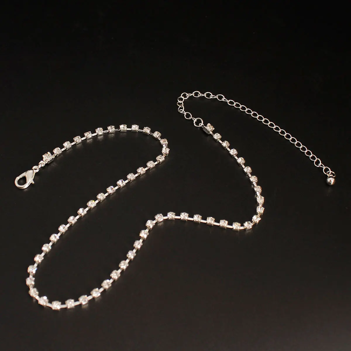 Модное индивидуальное ожерелье с цепочкой до ключицы инкрустированное