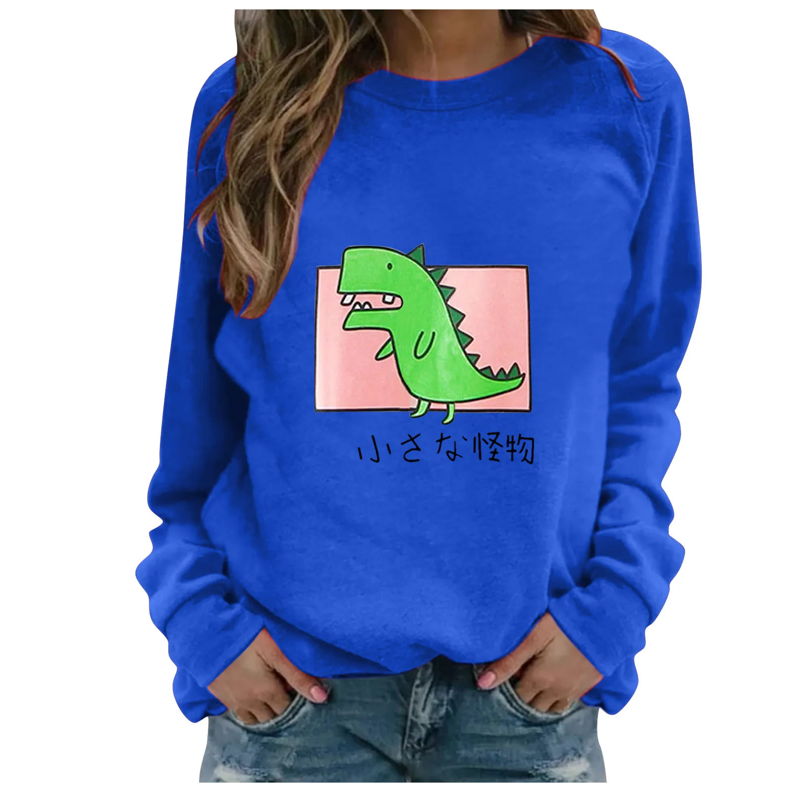Cartoon Print Hoodies Women Oversized Pullover Harajuku Sweatshirts Men Unisex Wram Long Sleeve Kawaii Trendy Clothes Tops