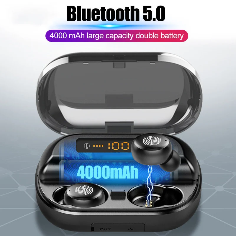 5.0TWS IPX7 стерео Спортивные наушники Bluetooth беспроводные водонепроницаемые
