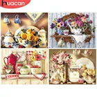 HUACAN 5D Алмазная вышивка кухню Полные комплекты Алмазная мозаика цветы распродажа наклейки на стену украшения для дома