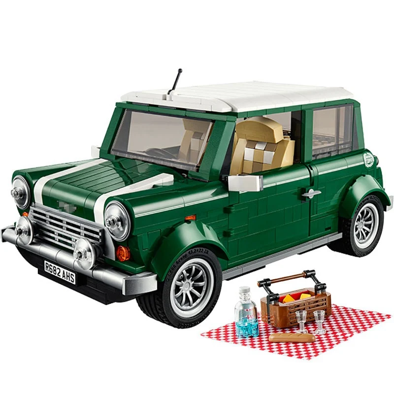 

Technical FIATed 500 VW Volkswagen T1 Camper Car Van 10220 10271 10252 Model Building Blocks for Mini Cooper Car Brick Toys