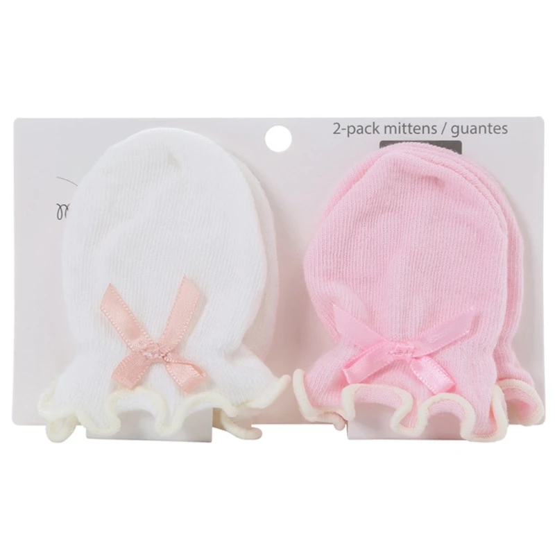 

2 Pairs Baby Anti Scratching Soft Gloves Newborn Protection Face Scratch Mittens Infant Handguard Supplies WXTD