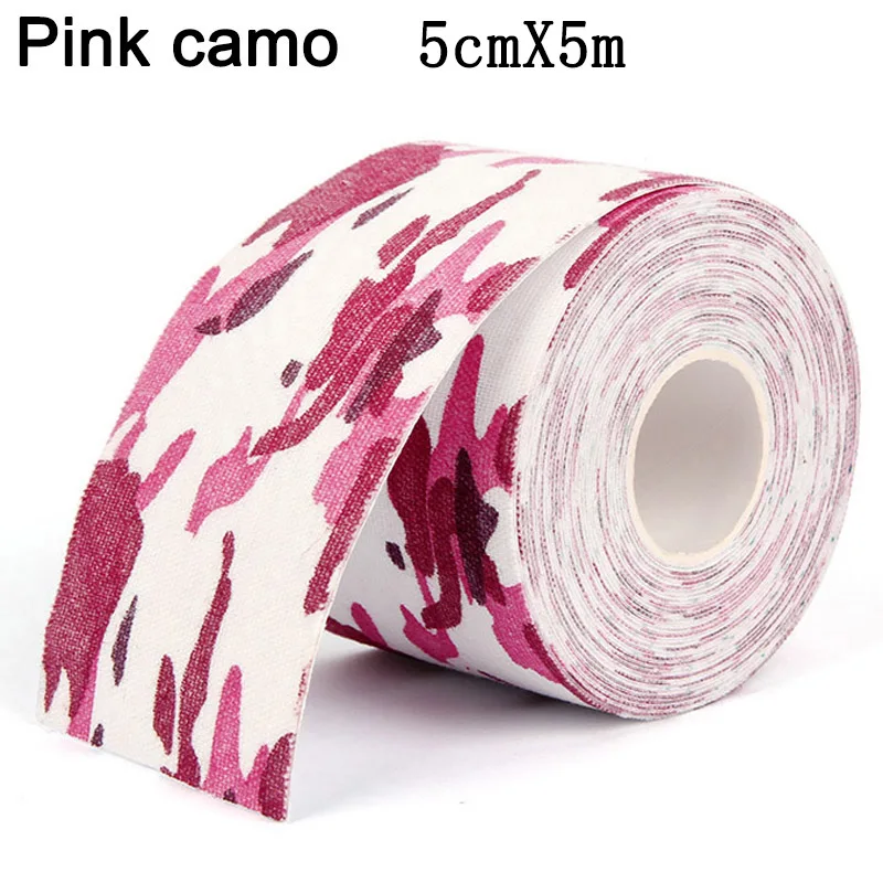 Pink Camo Медицинский клей, кинезиологическая лента, рулон спандкс, эластопласт, спортивный, ОБВЯЗОЧНЫЙ, фитнес-протектор, водонепроницаемый, спортивный, безопасный, для мышц - Цвет: Pink Camo