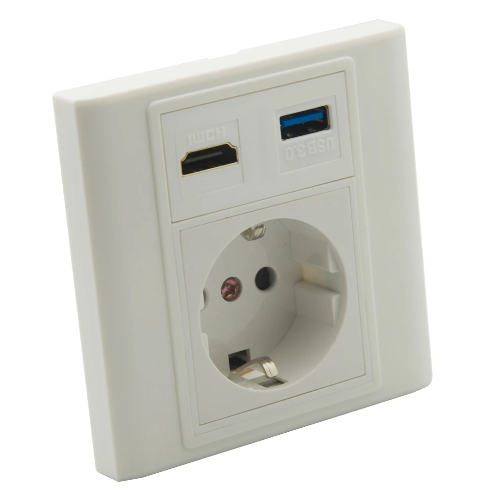 ЕС 86 Стиль 1 Порты и разъёмы HDMI V2.0 USB 3 0 Мощность розетка настенная тарелка