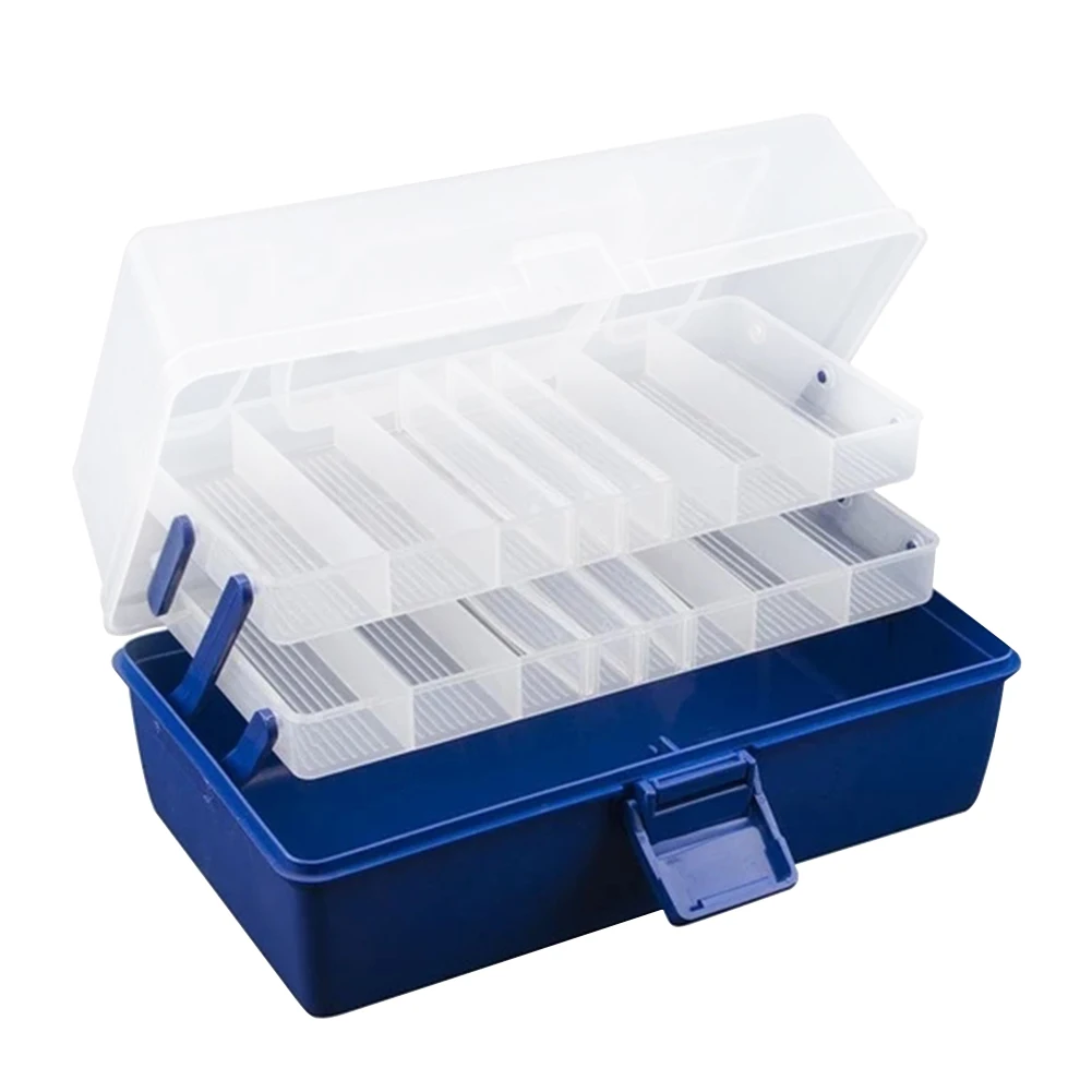 

Large Capacity Lure Case Storage With Handle Outdoor Multi Compartment Organizer Anti Slip Fishhook Container Fishing Tackle Box