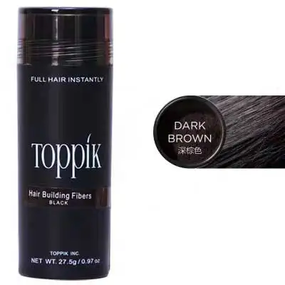dark brown Toppik наращивание волос 9 цветов Полный волос Мгновенно волокна Capilares держать спрей порошок рост волос Продукт США - Цвет: dark brown