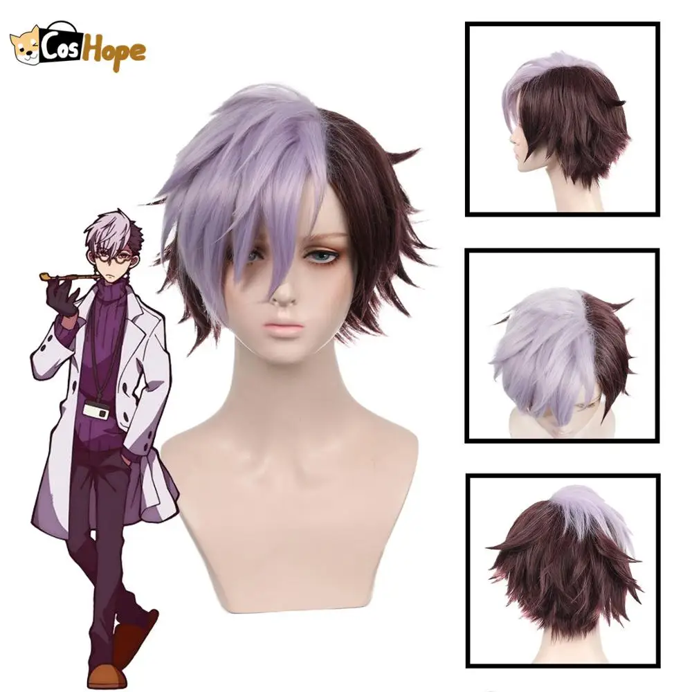 Мужские термостойкие синтетические парики Tsuchigomori Короткие для косплея из аниме
