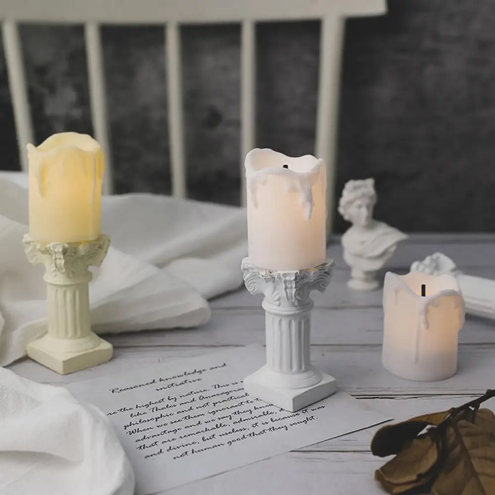 Mini Simulation Roman Columns Artificial Candle for INS Photography Shooting Props Photo Studio Background Adornment | Дом и сад