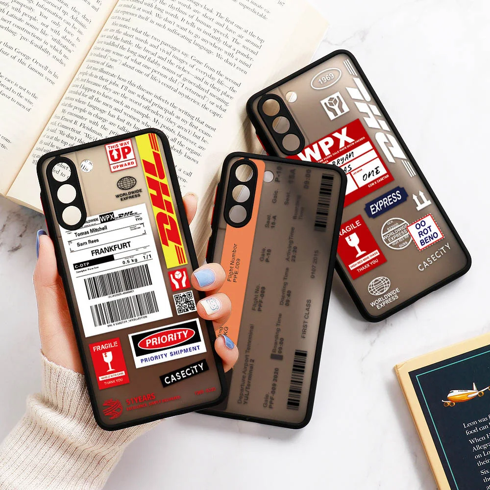 

S21 Ultra Case DHL Express Case For Samsung S20 FE Case On Samsung S21 Ultra S10 Plus S9 Note 20 10 8 9 S8 S10e S 21 Matte Cover
