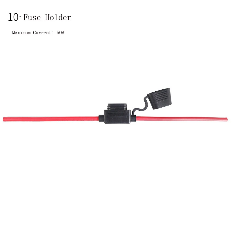5pcs In Line Car Middle Blade Fuse Holder Splash-proof for 12V 50A 30A 20A 10A Fuses Automotive Fuse Holder