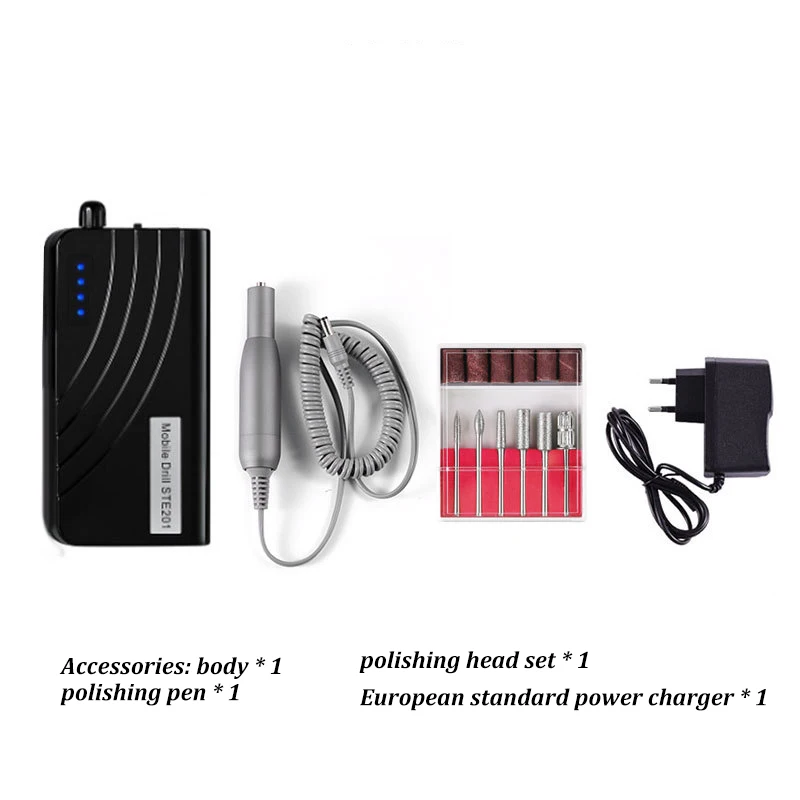 

36W 30000RPM Rechargeable Nail Drill Machine Portable Manicure Machine Electric Nail File Nail Art Tools Set for Nail Drill bits