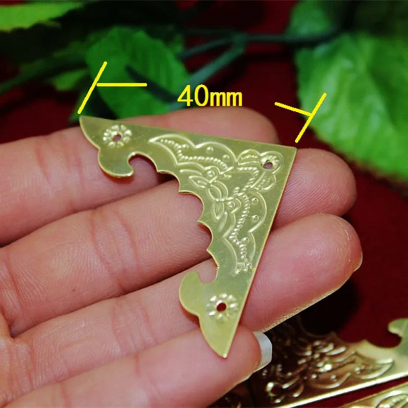 30 шт. филигранные треугольные кабошоны летучая мышь старинные желтые углы с
