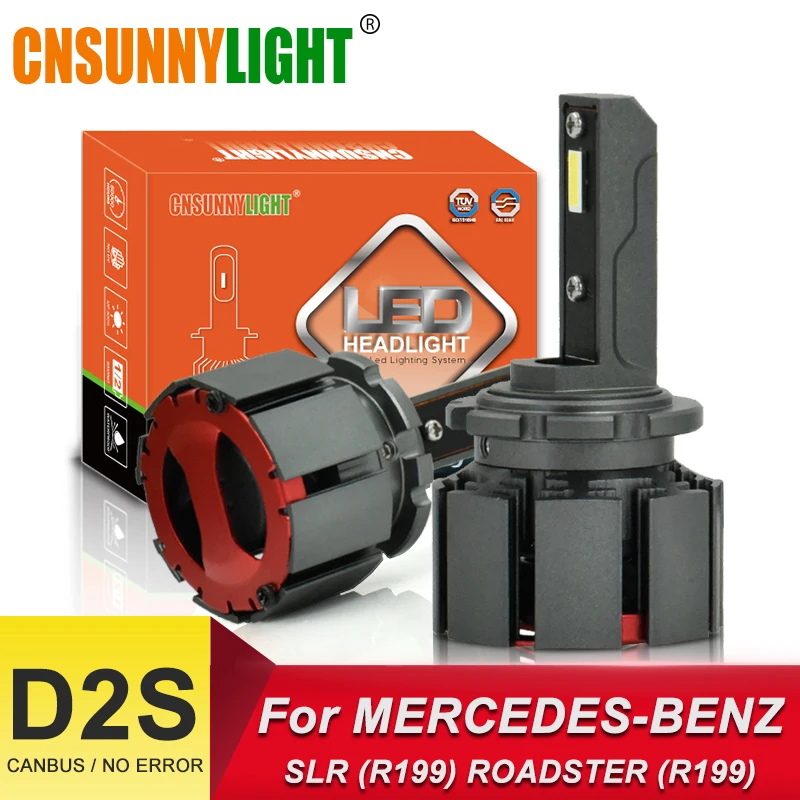 CNSUNNYLIGHT светодиодный D2S Автомобильные фары лампы 10000лм белый налобный фонарь