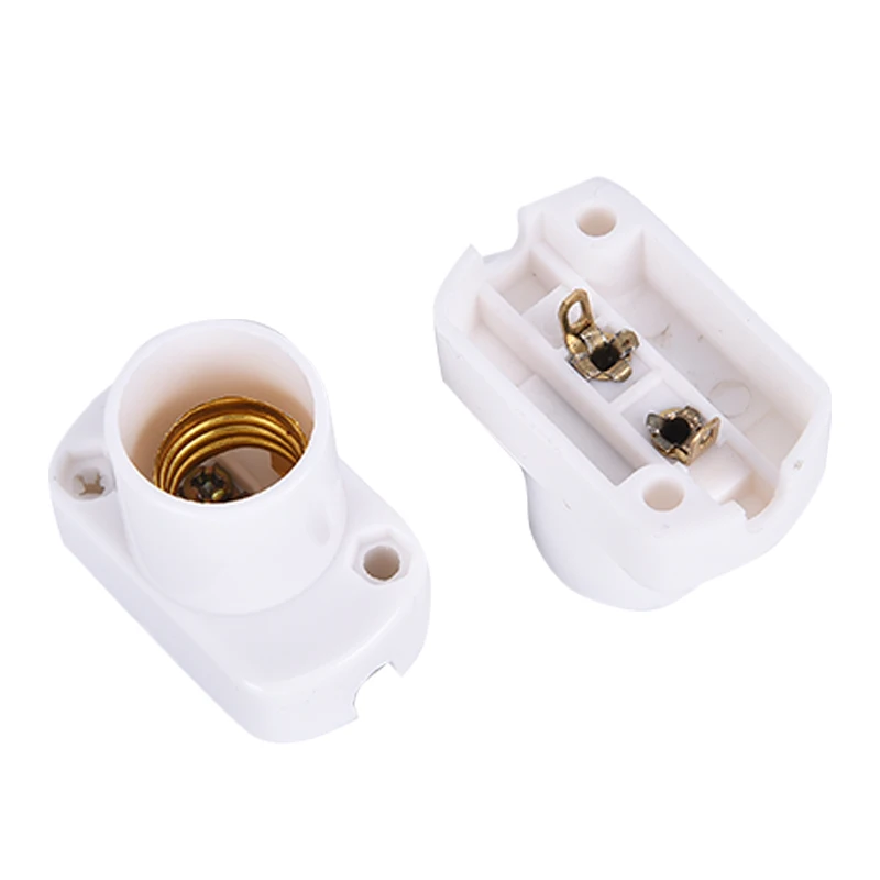 

New Hot White Square Lamp Holder For E17 E14 LED Light Bulbs Aging-Test Light Base