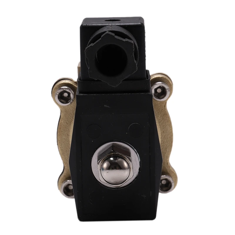 

1 Pcs AC220V Brass Solenoid Valve Golden Normally Closed Solenoid Valve Water Valve, IP65 Waterproof Fully Enclosed Coil