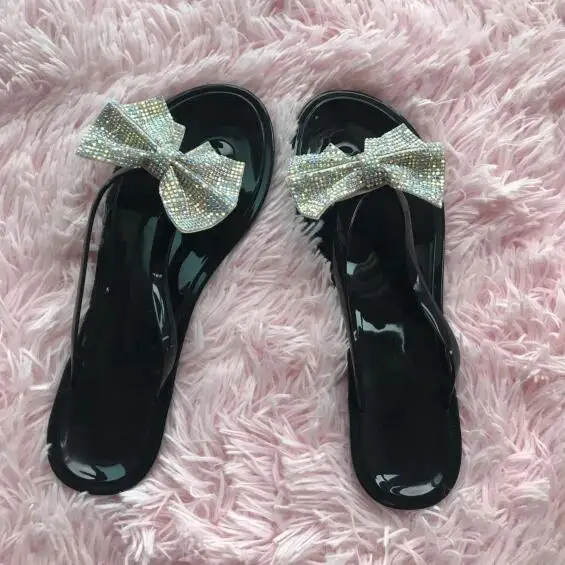 Женские шлепанцы с бантом сандалии перфоратором на лето 2019|Тапочки| |