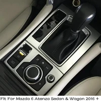 lapetus transmission shift gear panel frame cover trim 2 piece for mazda 6 atenza sedan wagon 2016 2017 accessories interior