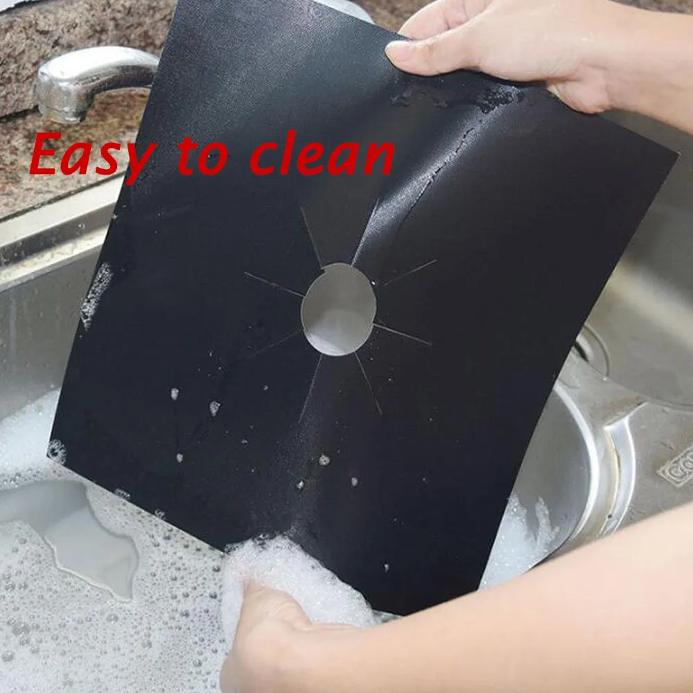 4 шт многоразовая фольгированная крышка защитное покрытие для газовой плиты