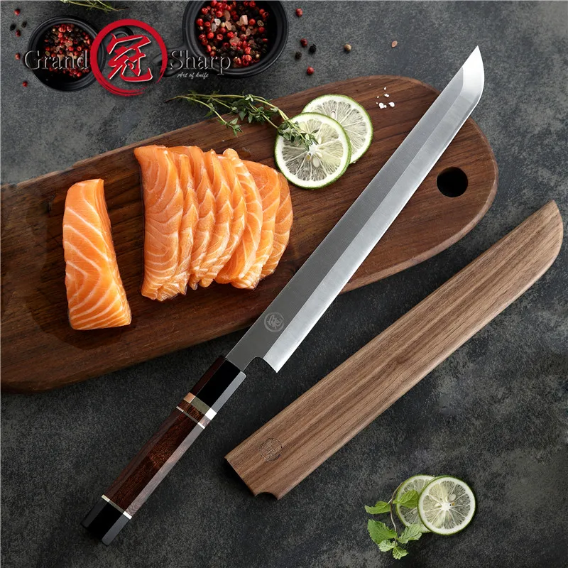 Профессиональный складной нож GRANDSHARP японское лезвие Sakimaru 10 6 дюймов поварской