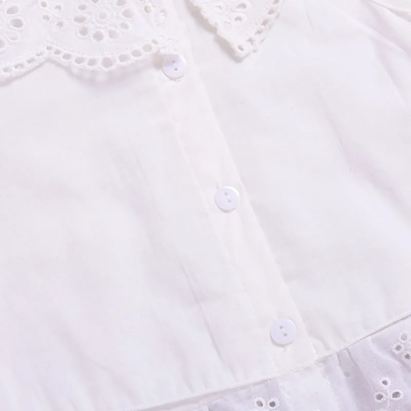 2021 летний комплект одежды для девочек белая кружевная футболка + клетчатые шорты