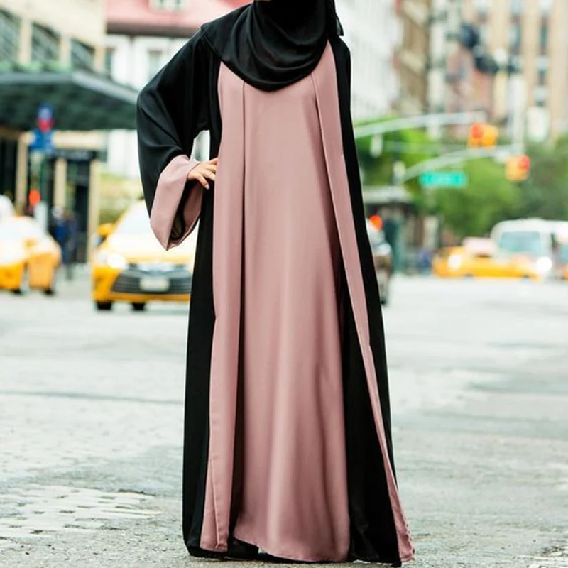 Мусульманское платье женский халат турецкий кардиган исламские длинные платья