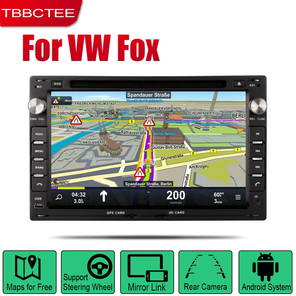 Автомобильный радиоприемник TBBCTEE на Android стерео GPS навигация для Volkswagen VW Fox 2003 ~ 2011