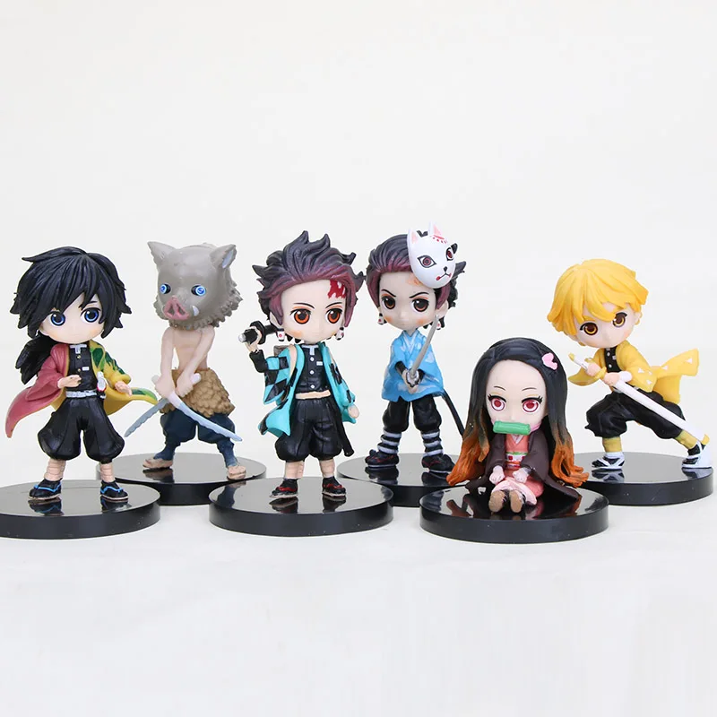 6 шт./компл. аниме демон убийца Kimetsu без Yaiba Q Posket камадо Tanjirou Nezuko Agatsuma игрушечных