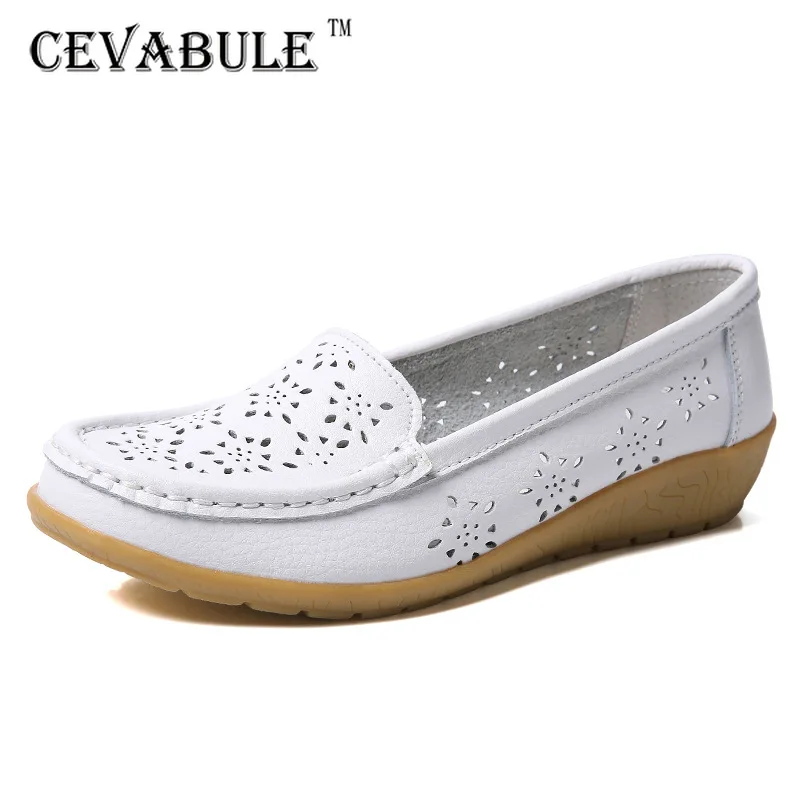 CEVABULE/обувь из натуральной кожи с наклонным каблуком Тонкие туфли вырезами