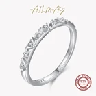 Ailmay новые модные геометрические кольца из стерлингового серебра 925 пробы круглой и треугольной формы для женщин модные простые изящные ювелирные изделия
