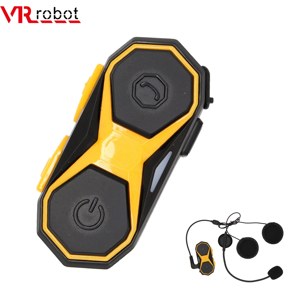 Bluetooth Интерком VR robot Moto водонепроницаемый шлем FM радио 1000 м|Наушники для шлемов| |