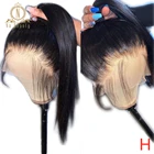 Полностью кружевные человеческие волосы, предварительно выщипанные передние кружевные 360 парики, полностью кружевные человеческие волосы, прямые парики для чернокожих женщин, Na Beauty 180