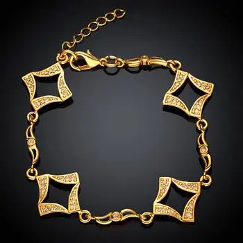 

Eco-friendly rose gold geometric chain bracelet B002-B KZCB002