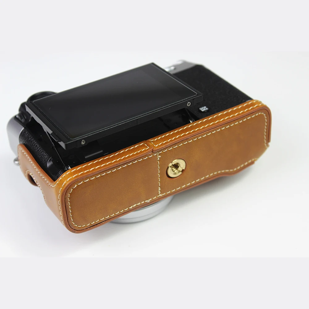 Сумка для камеры из искусственной кожи половинный корпус чехол Fuji Film X100V X 100V