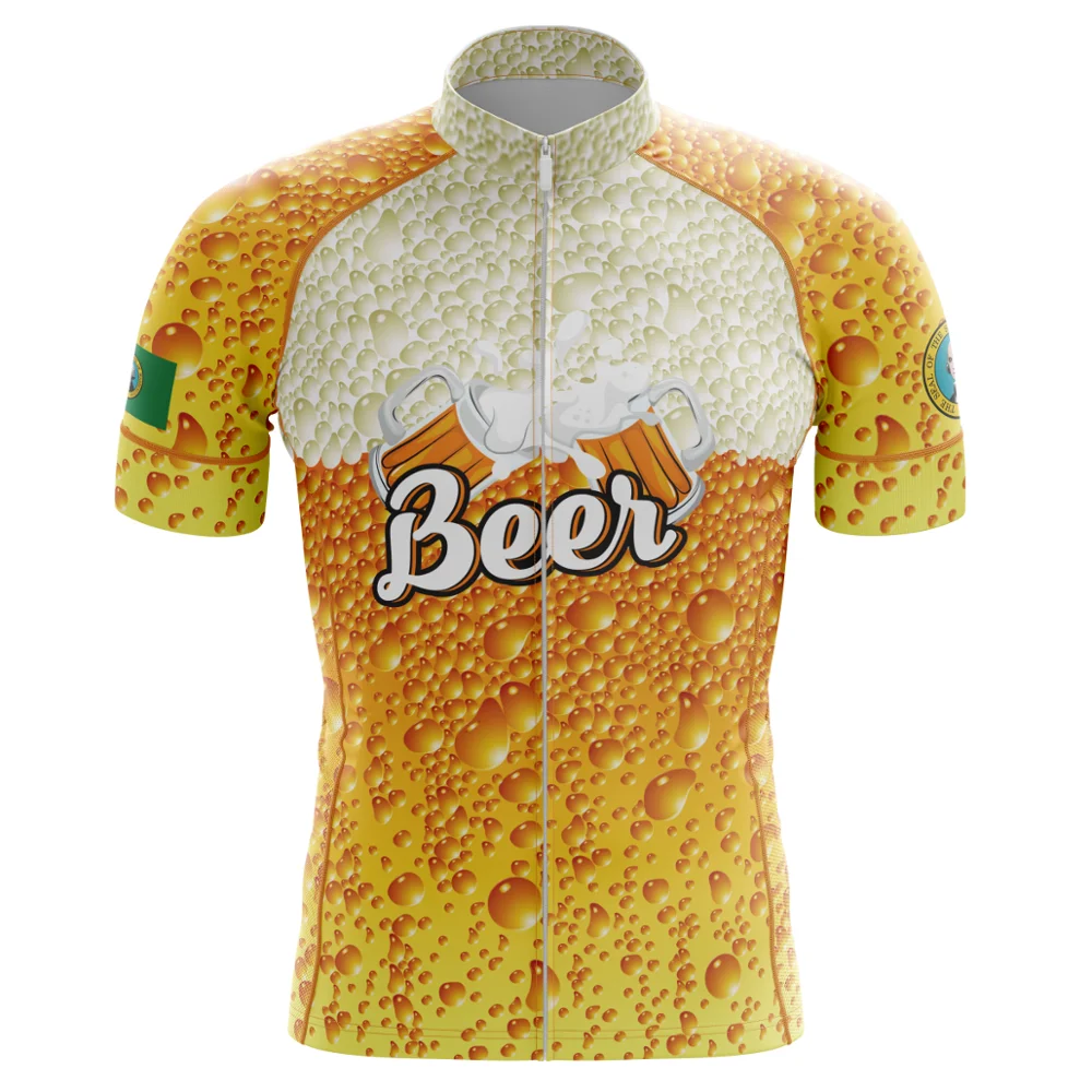 

HIRBGOD 2021 New Men's Bubble Print Cycling Jersey Orange Short Sleeve Bike Shirt Lightweight Bicycle Clothing,TYZ469-01