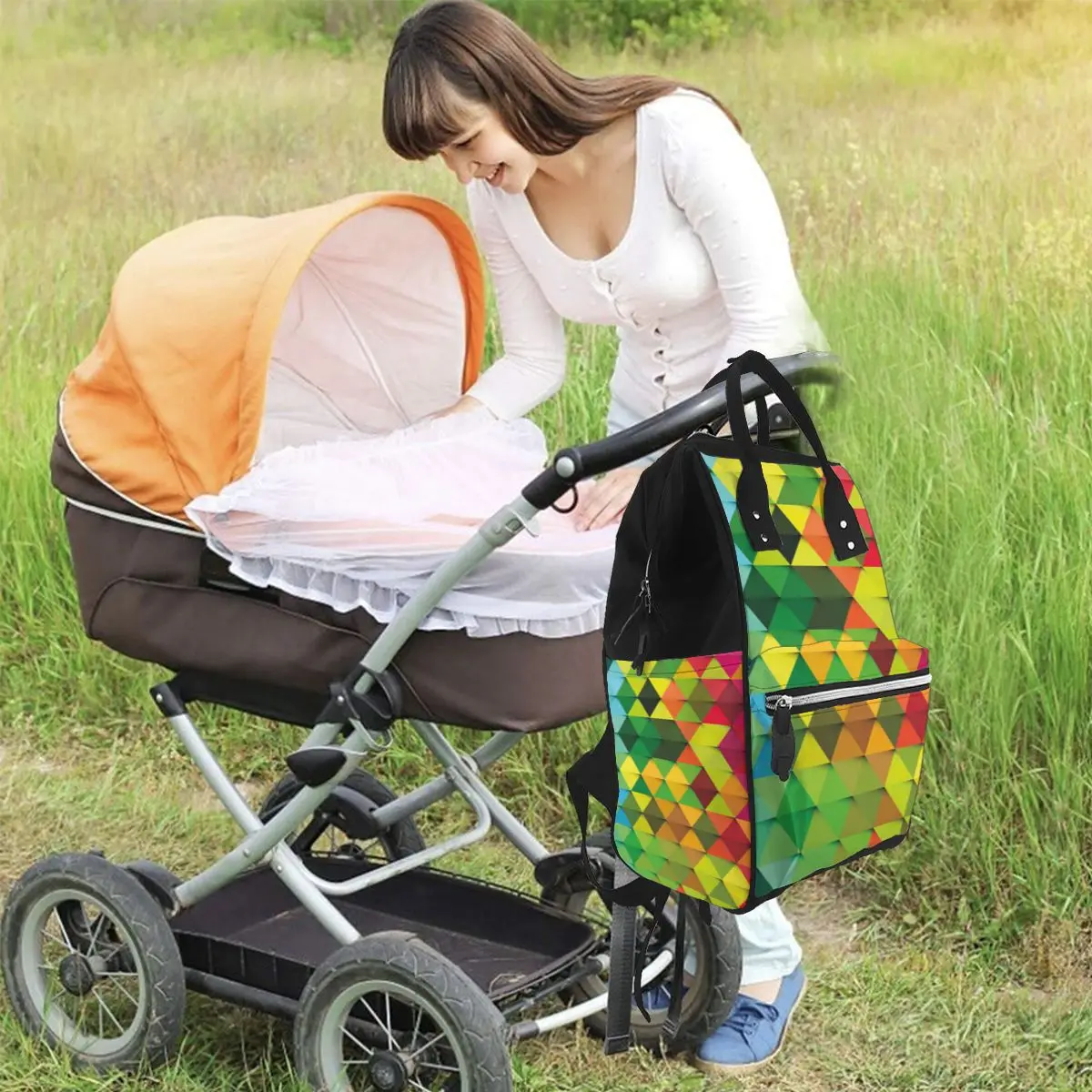 

Free Custom Bag Large Capacity Mummy Bag Maternity Nappy Bag Travel Backpack for Baby Care Women's Fashion Bag Dropshipping
