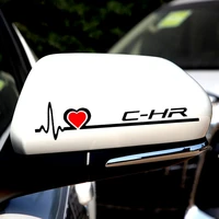 heartbeat electrocardiogram lip print car stickers creative for toyota chr windshield auto tuning styling vinyls d30