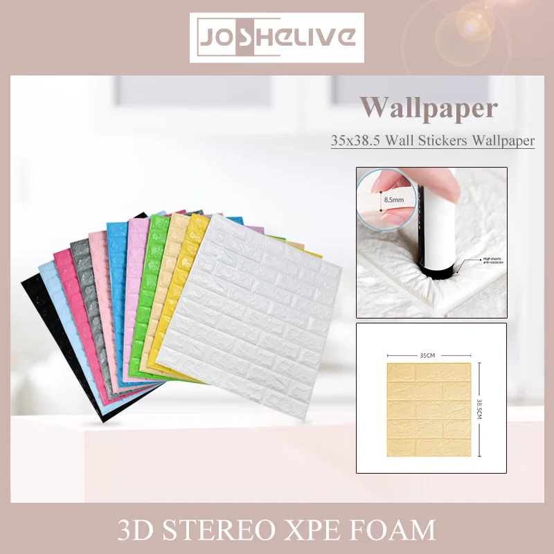 

Self Adhesive Foam Wallpaper Waterproof 3D Brick Wall Panel Living Room Brick Stickers Bedroom Brick Papers Home Decoration