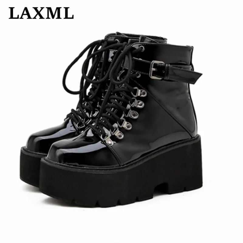 

2021 High-Quality Fashion Brand Women's Shoes Platform Round Toe Sponge Cake Non-Slip Short Boots Warm Side Zipper Women Shoes