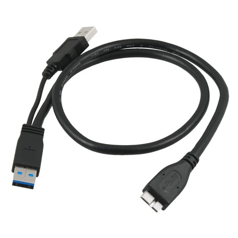 Высокое качество 0 6 м двойной USB 3 A штекер к Micro B Y черный для кабеля питания и