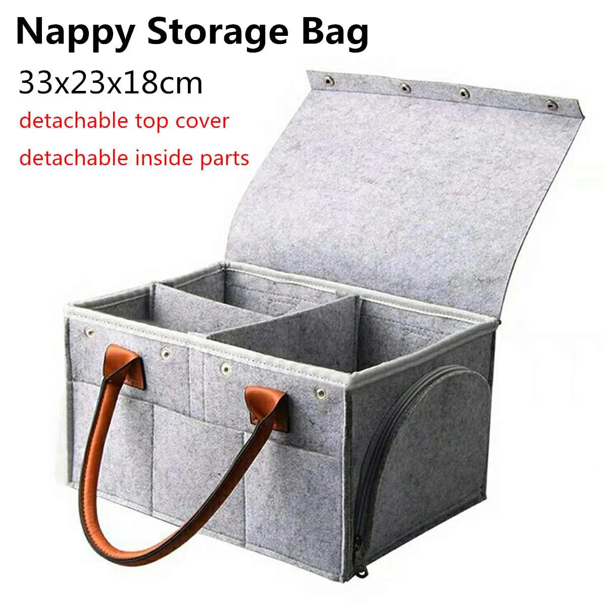 

Infant Nappy Storage Bin Baby Diaper Wipes Bag Caddy Organizer Basket Easy-carry Wet Bag Wipes Container Baby Nursery Storage