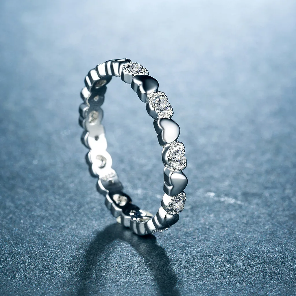 

Silver Color Rings Fashion Creative Wedding Bride Bridegroom Jewelry Love Confession Rings Anniversary For Best Friends